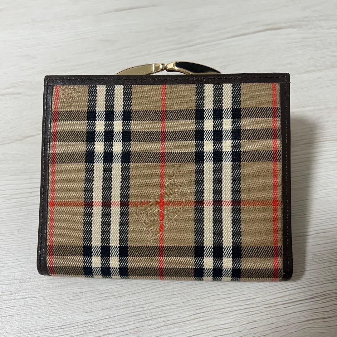 BURBERRY バーバリー ノバチェック がま口 財布 ヴィンテージ 正規品