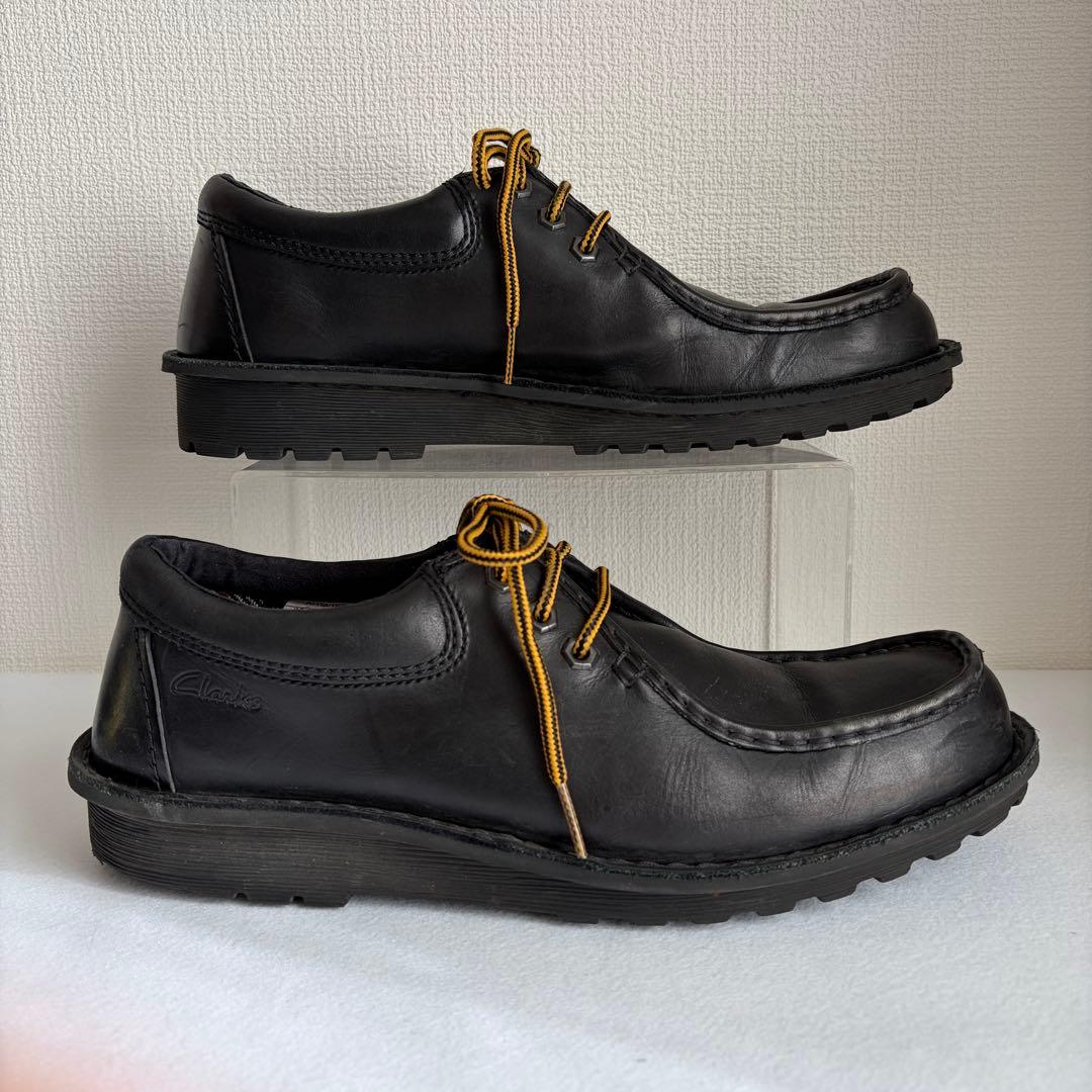 Clarks クラークス レザー 黒 ワラビー モカシンシューズ 27.0