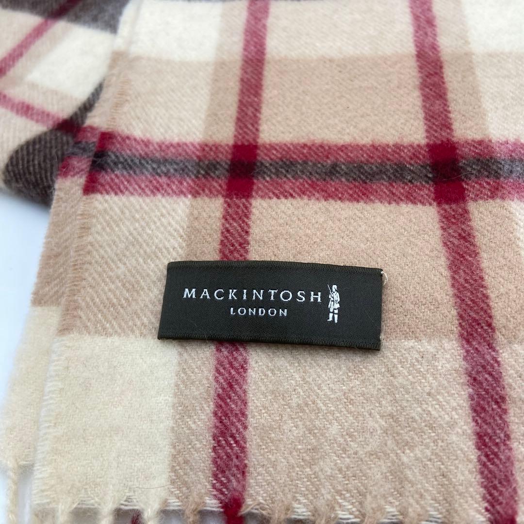 hiro マッキントッシュロンドン　マフラー　チェック　カシミヤ　100%