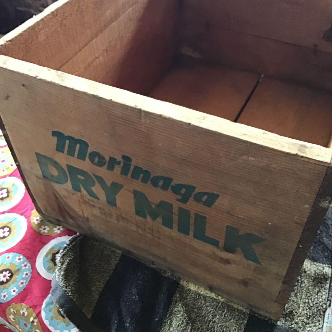 Morinaga DRY MILK 木製箱 森永　大正～昭和