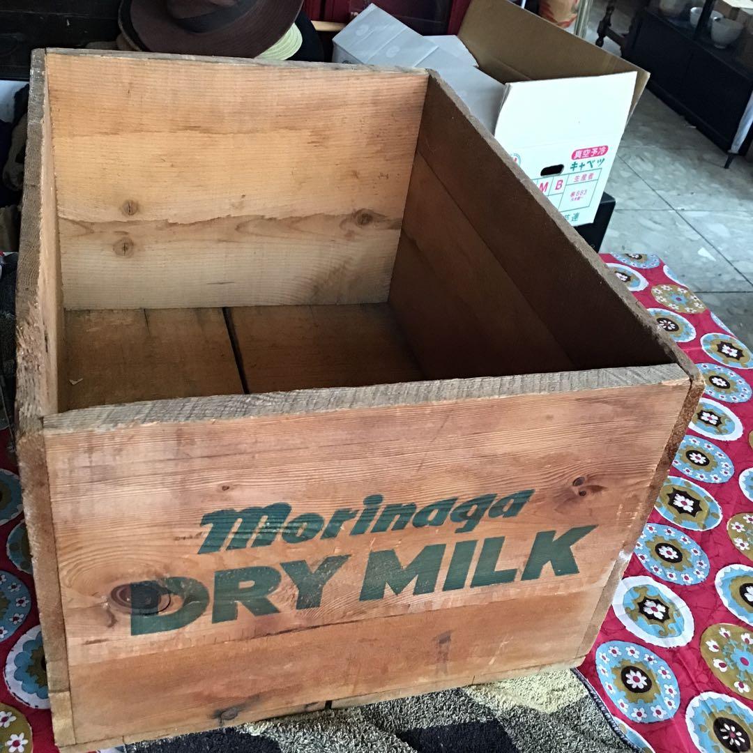 Morinaga DRY MILK 木製箱 森永　大正～昭和