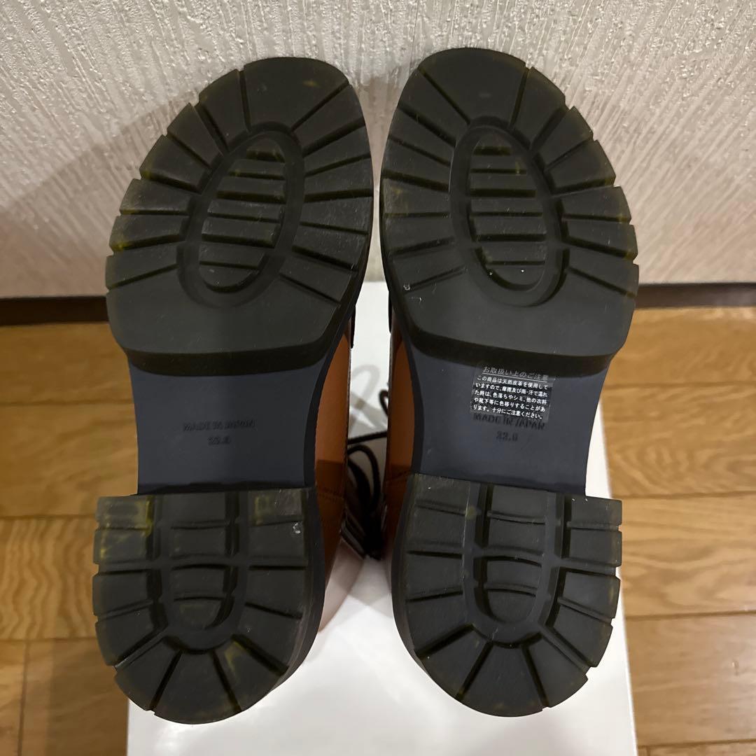 BARCLAY（バークレー）厚底レースアップブーツ　キャメル