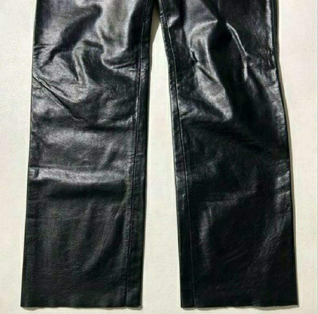 Leather Pants BLACK 実寸W33L31 レザーパンツ　ブラック