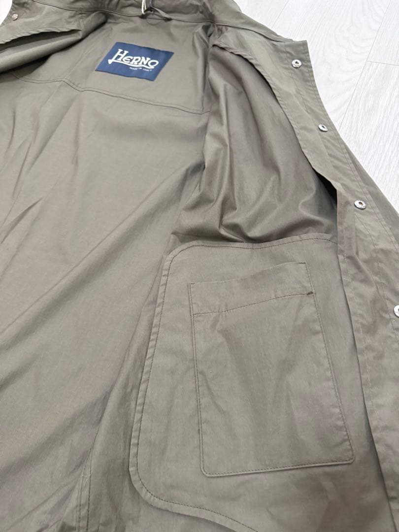 未使用 HERNO ヘルノ シャツジャケット 50 カーキ