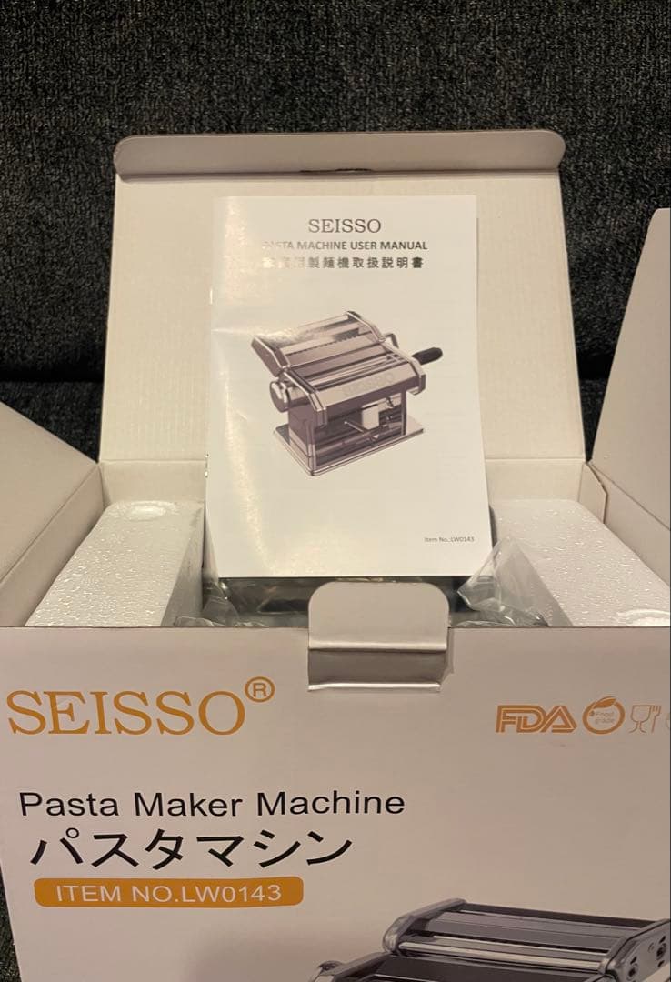 【新品未使用】SEISSO 家庭用製麺機 パスタマシン そば打ち機 手動