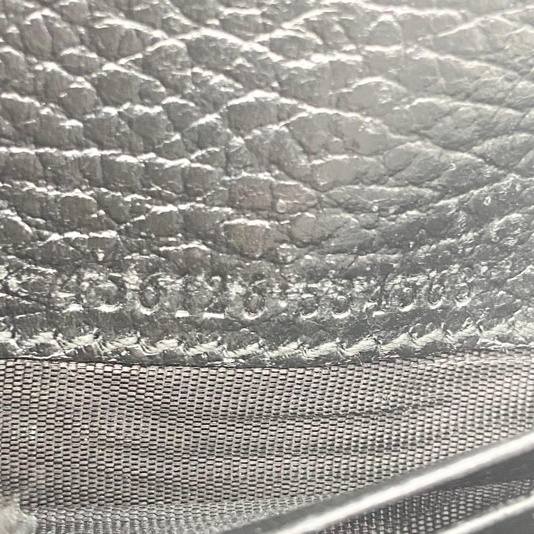 未使用級 GUCCI グッチ 折り財布　GG マーモント　ブラック レザー