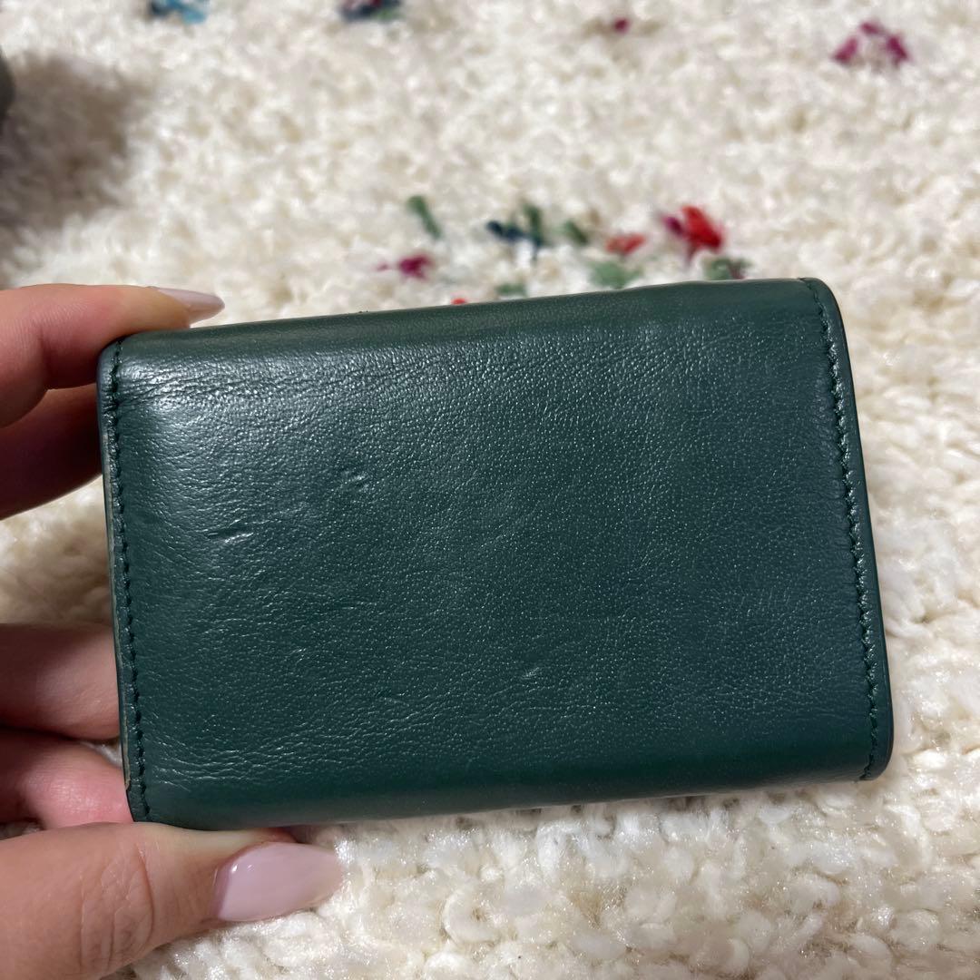 早い者勝ち　値下げ中! BALENCIAGA グリーン 三つ折り財布　緑財布