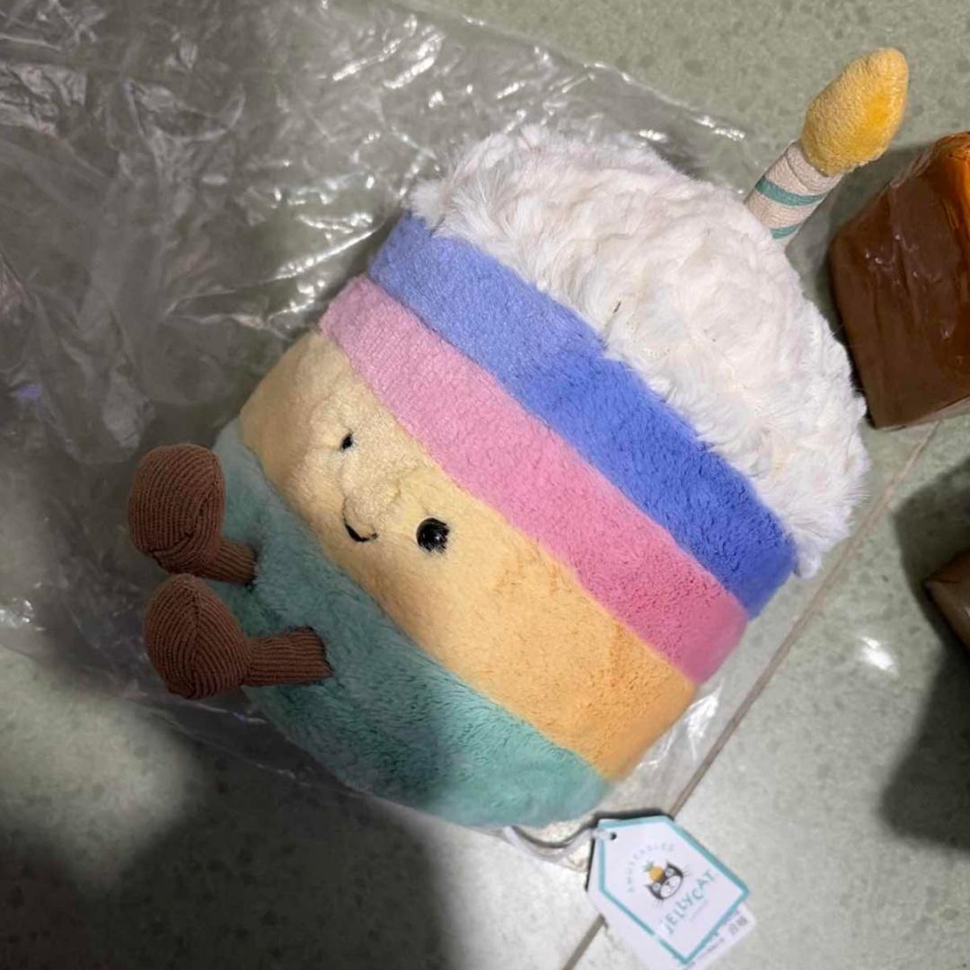  レインボーケーキ ギフト ジェリーキャットぬいぐるみ セット