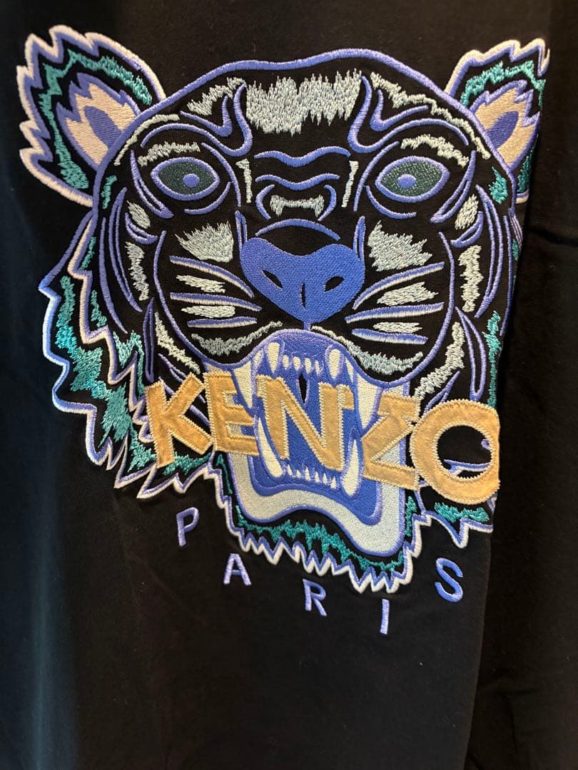 KENZO トラ刺繍 黒 Tシャツ