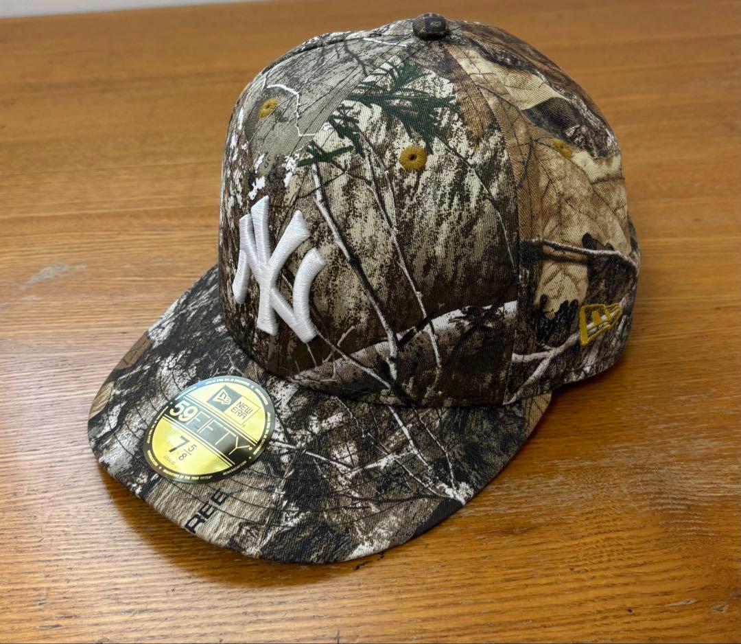 ニューエラ 59fifty 7 5/8 ヤンキース　リアルツリーカモ　キャップ