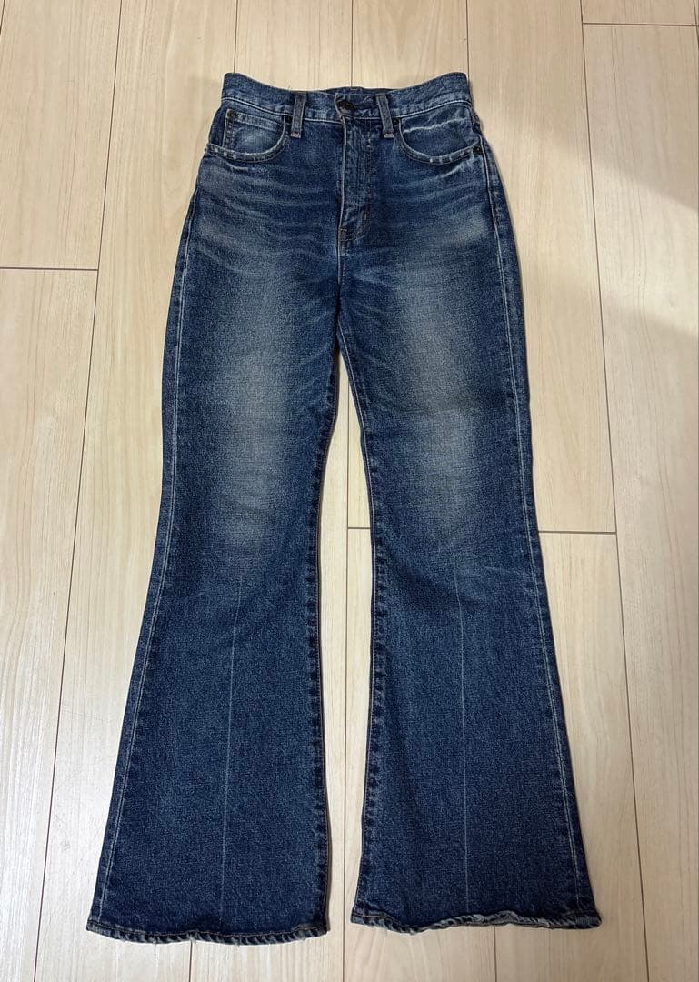 パンツ MOUSSY MVS D/BLU FLARE 24