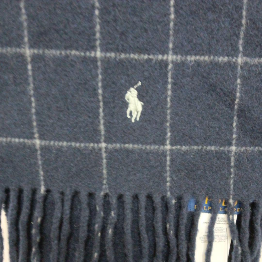Polo Ralph Lauren ネイビー チェック マフラー