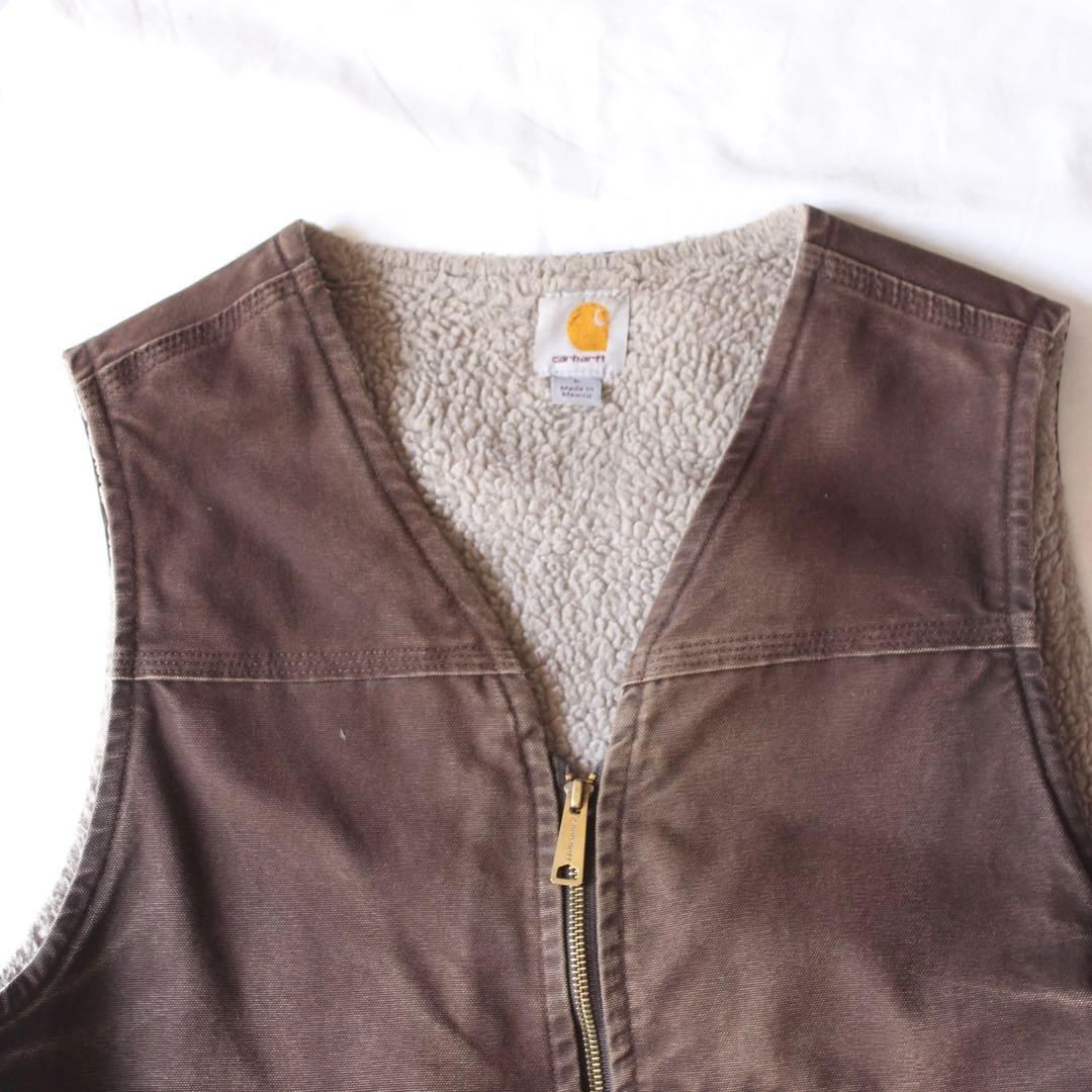 雰囲気系 Carhartt ダックベスト ワークベスト DKB usa L ボア