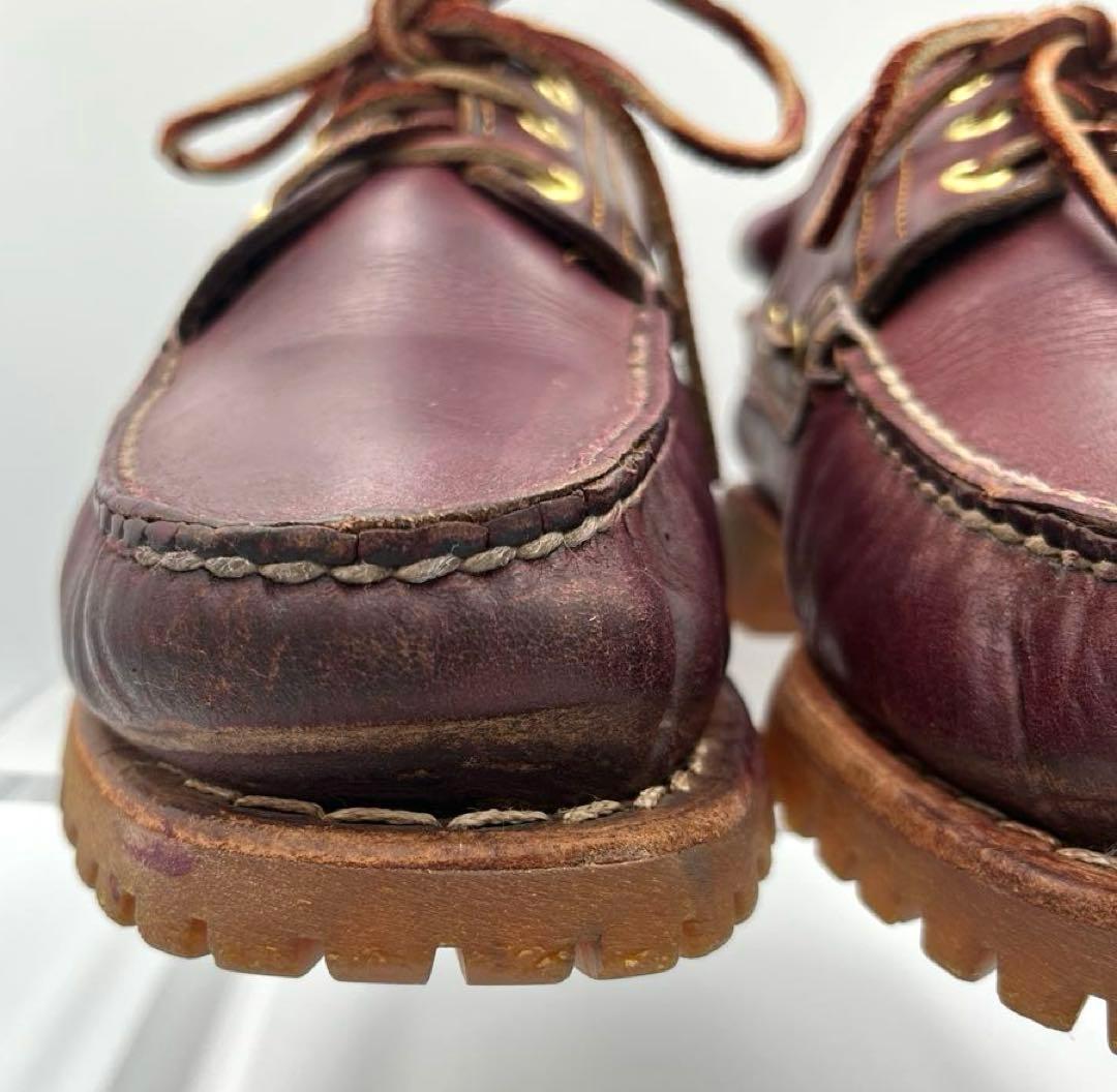 Timberland バーガンディ　モカシン25cm デッキシューズ3eye