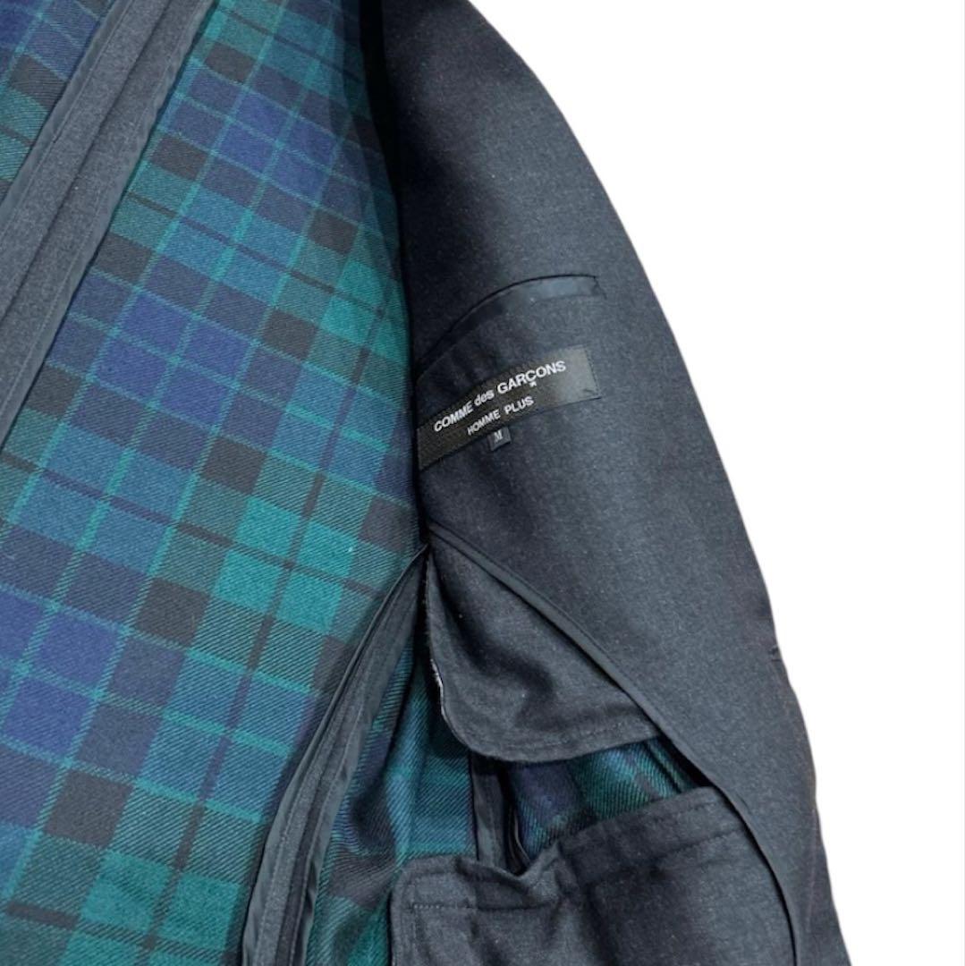 14AW HOMME PLUS ホーリー期 チェック切替 テーラードジャケット