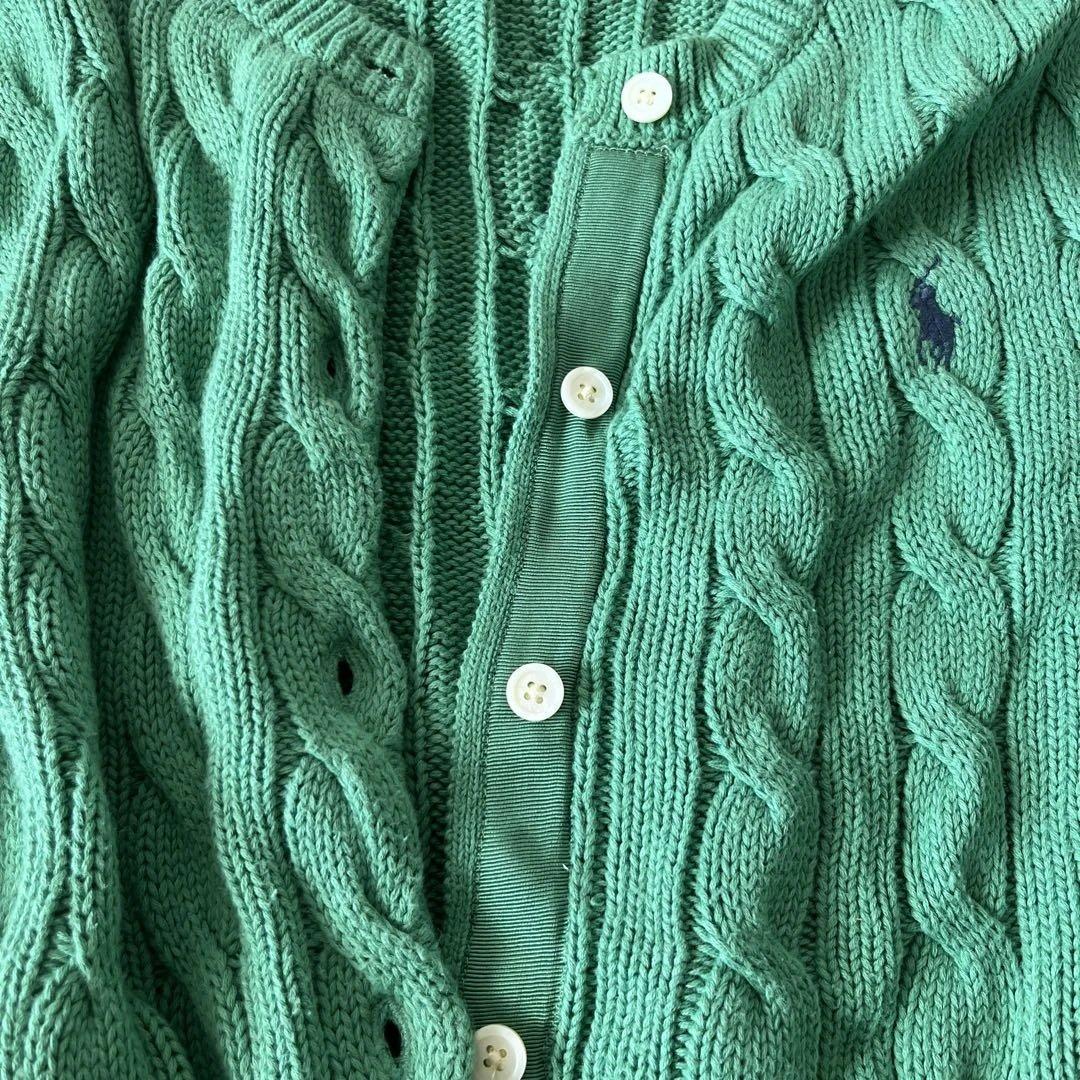 POLO RALPH LAUREN ニットカーディガン ポロ ラルフローレン 緑