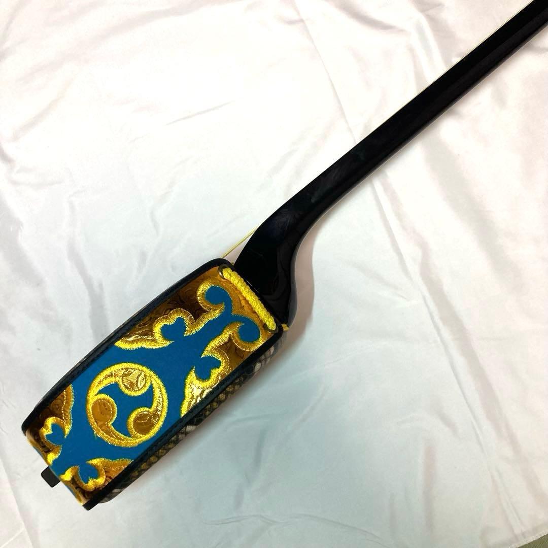 【美品】三線 沖縄 教本 付属品 初心者 人工皮 蛇革 蛇皮 和楽器