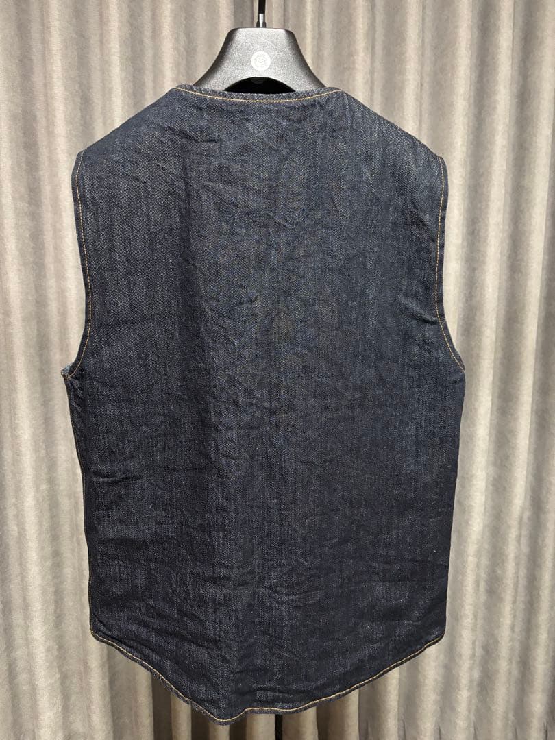 児島ジーンズ　エアロゲルリバーシブルベスト　INDIGO