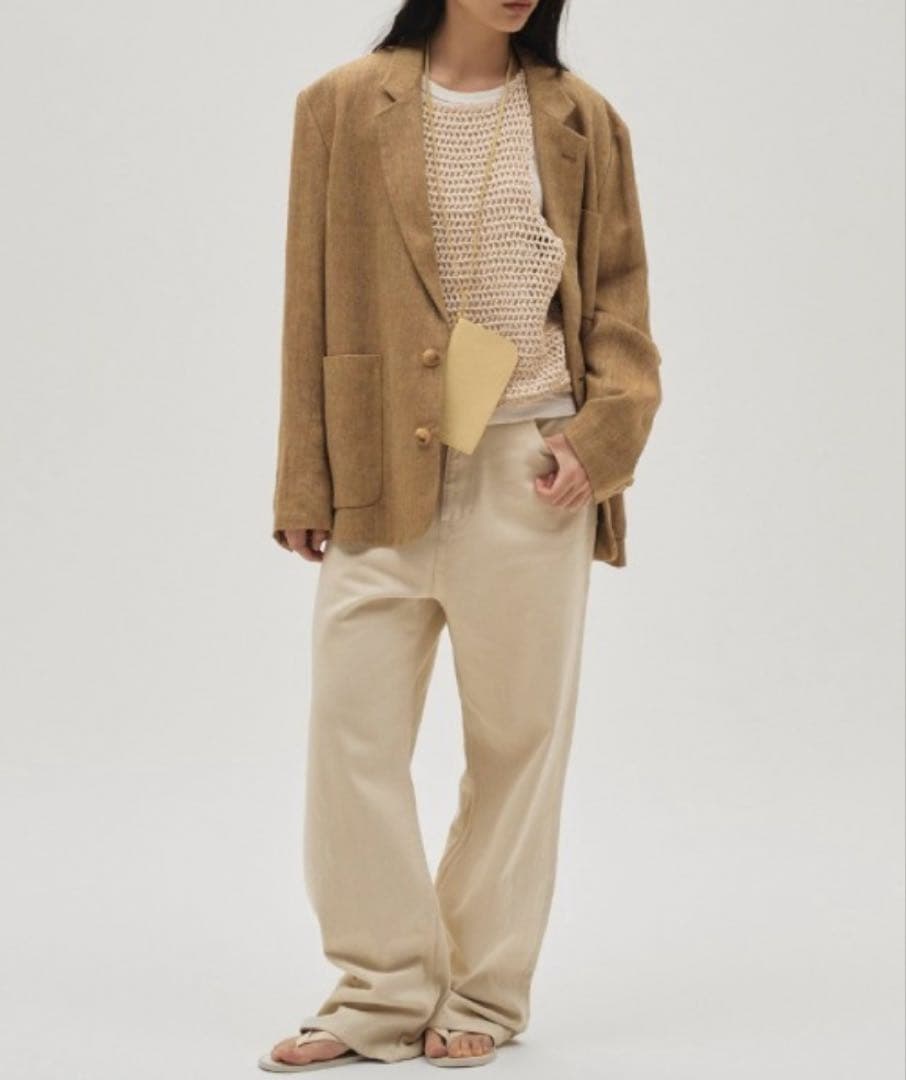 TODAYFUL Boyfriend Linen jacket 36ベージュ