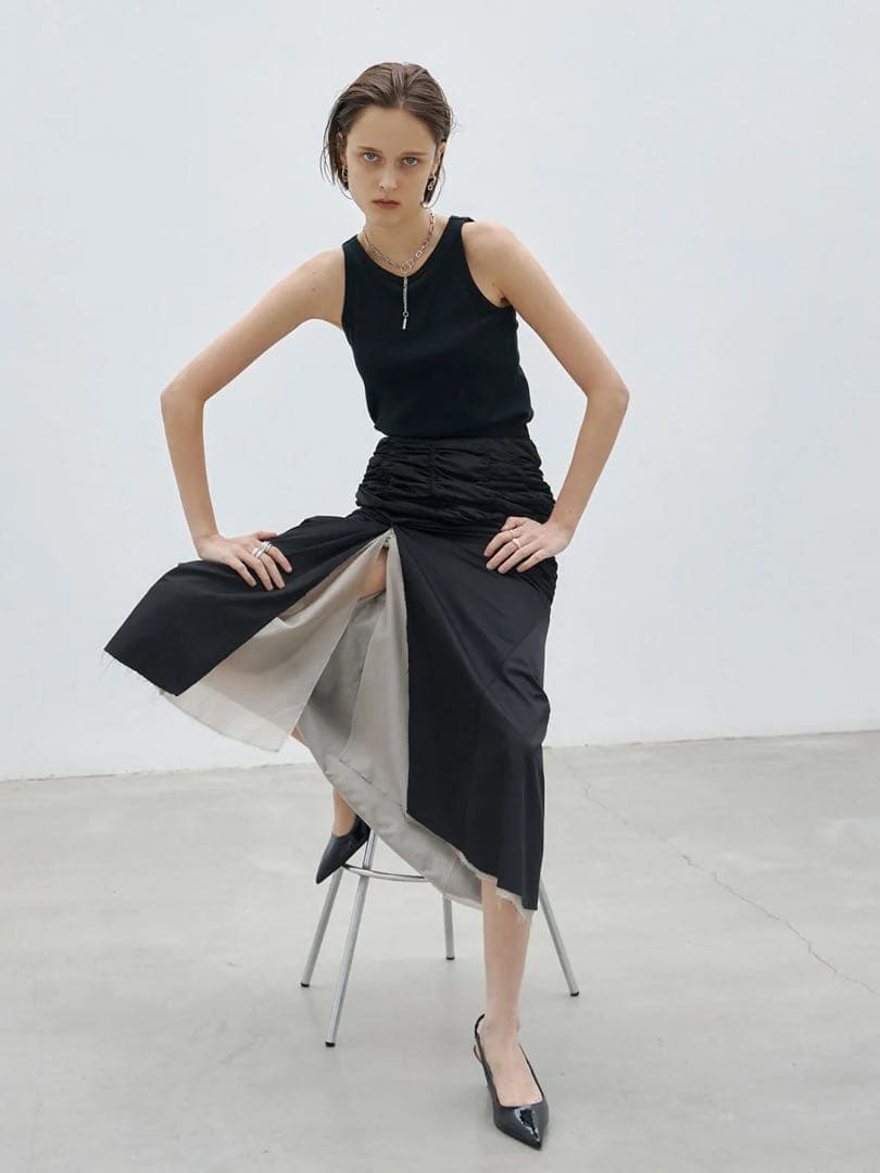【新品】JOSE MOON/CRUMPLED SLIT SKIRT
