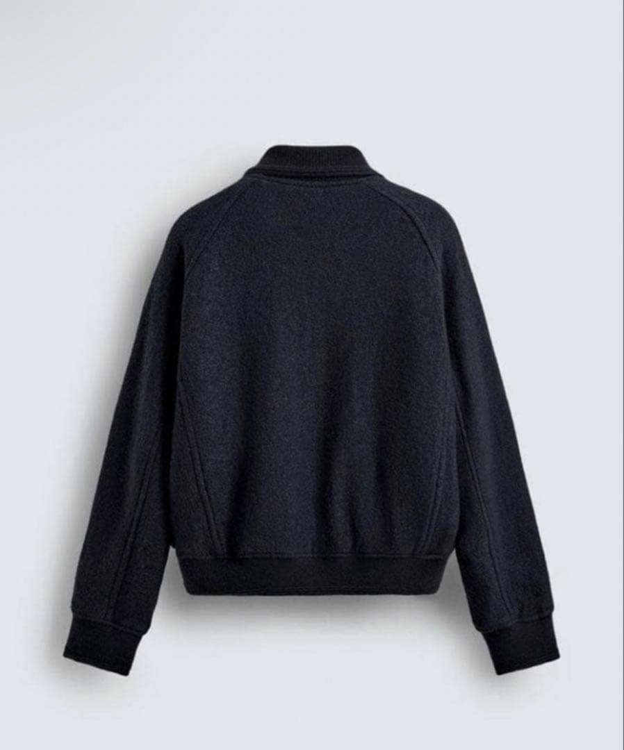 zara ザラ リブ襟切り替えジャケット M
