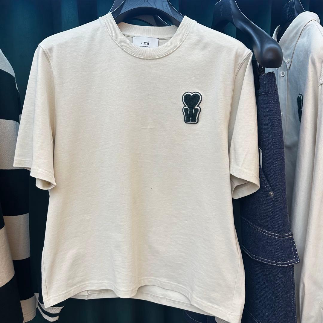 チェウシク×AMI コラボ　韓国限定　パッチTシャツ エクリュ　XXS