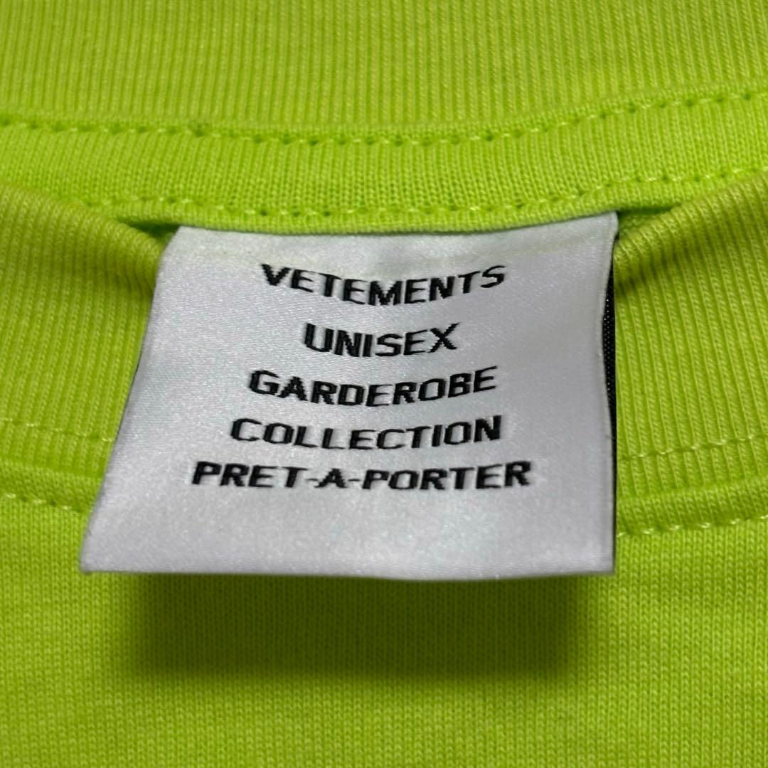 VETEMENTS ヴェトモン　半袖Tシャツ　ロゴプリント　グリーン　メンズ
