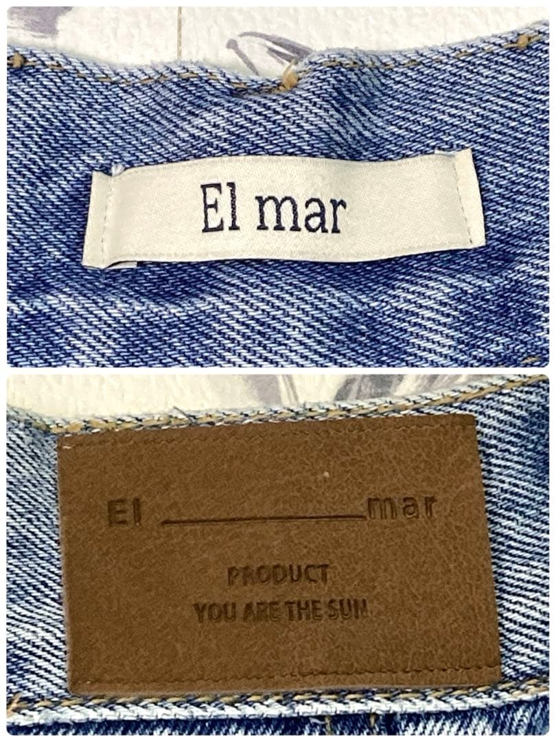 美品【canaljean】El mar シーム デニム パンツ ライトブルー