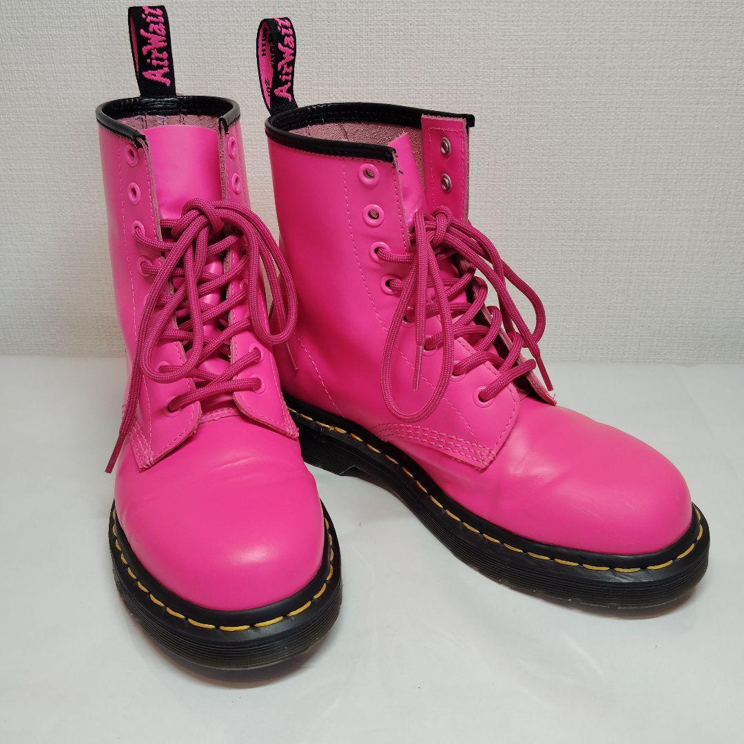美品 Dr.Martens ドクターマーチン 8ホールブーツ ピンク UK4