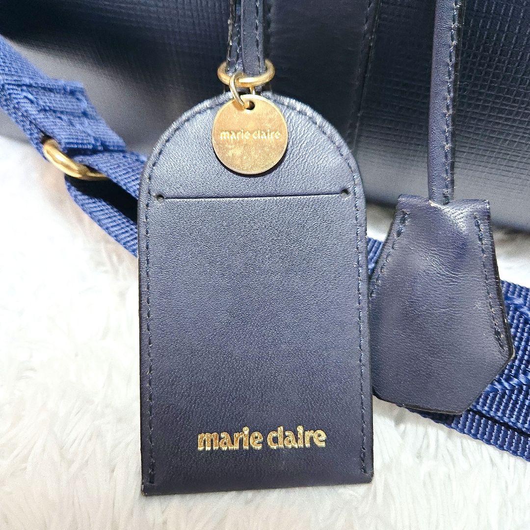 限定値下☆marie claire 本革 レザー ボストンバッグ 2WAY