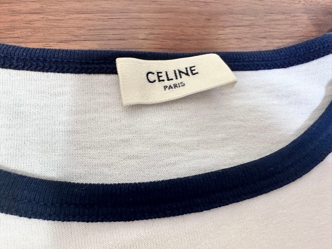 CELINE ホワイト Tシャツ 半袖M