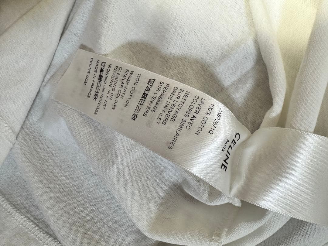 CELINE ホワイト Tシャツ 半袖M