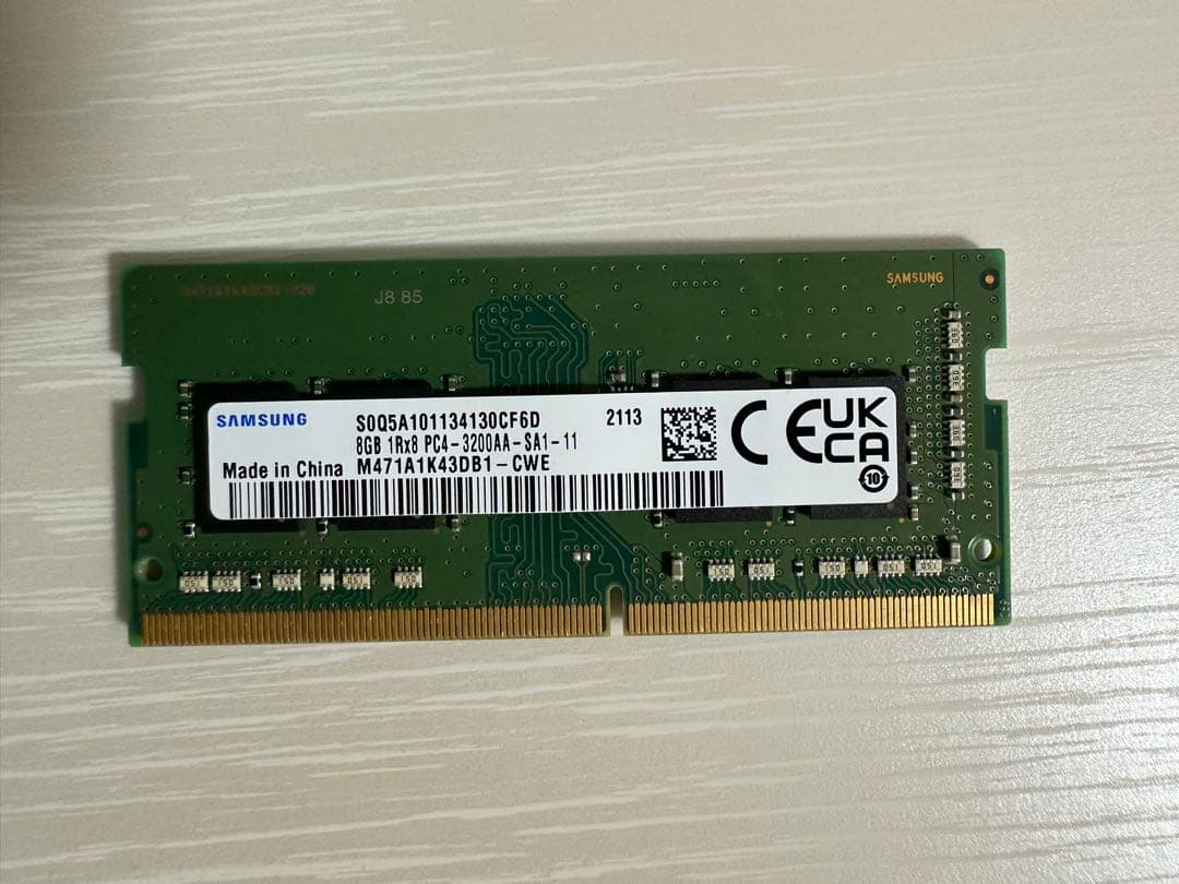 ノートPC用メモリ　DDR4-3200 8GB×2 SAMSUNG