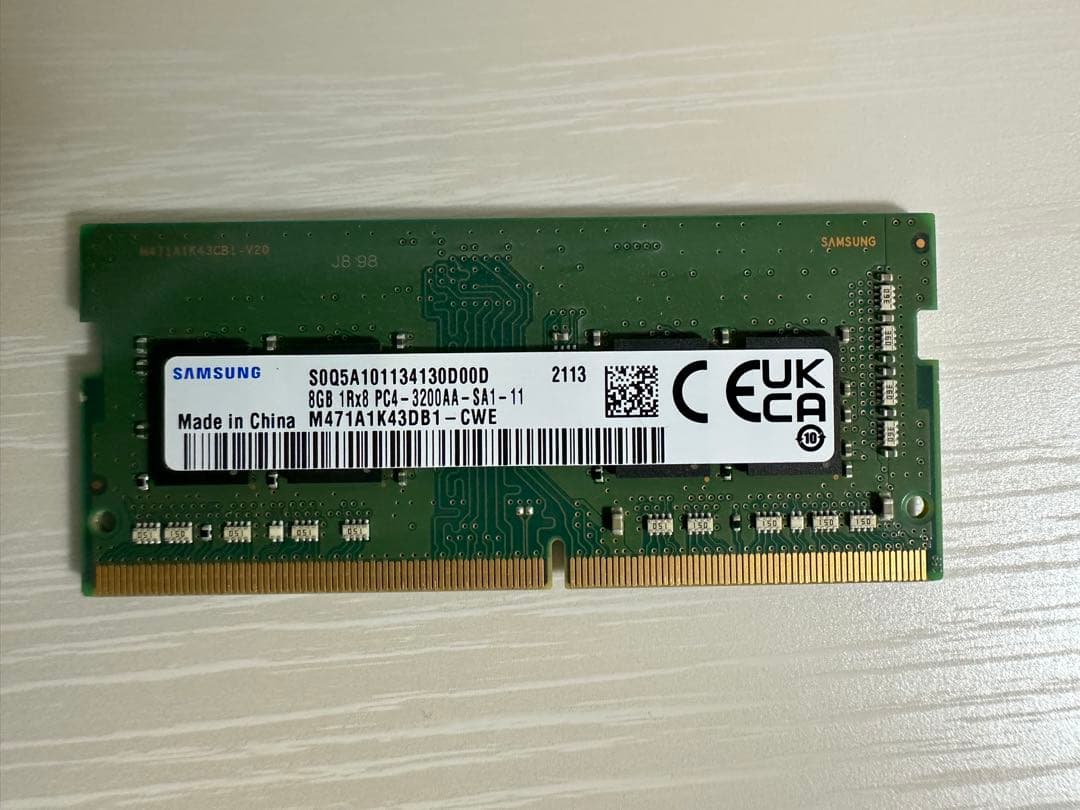ノートPC用メモリ　DDR4-3200 8GB×2 SAMSUNG