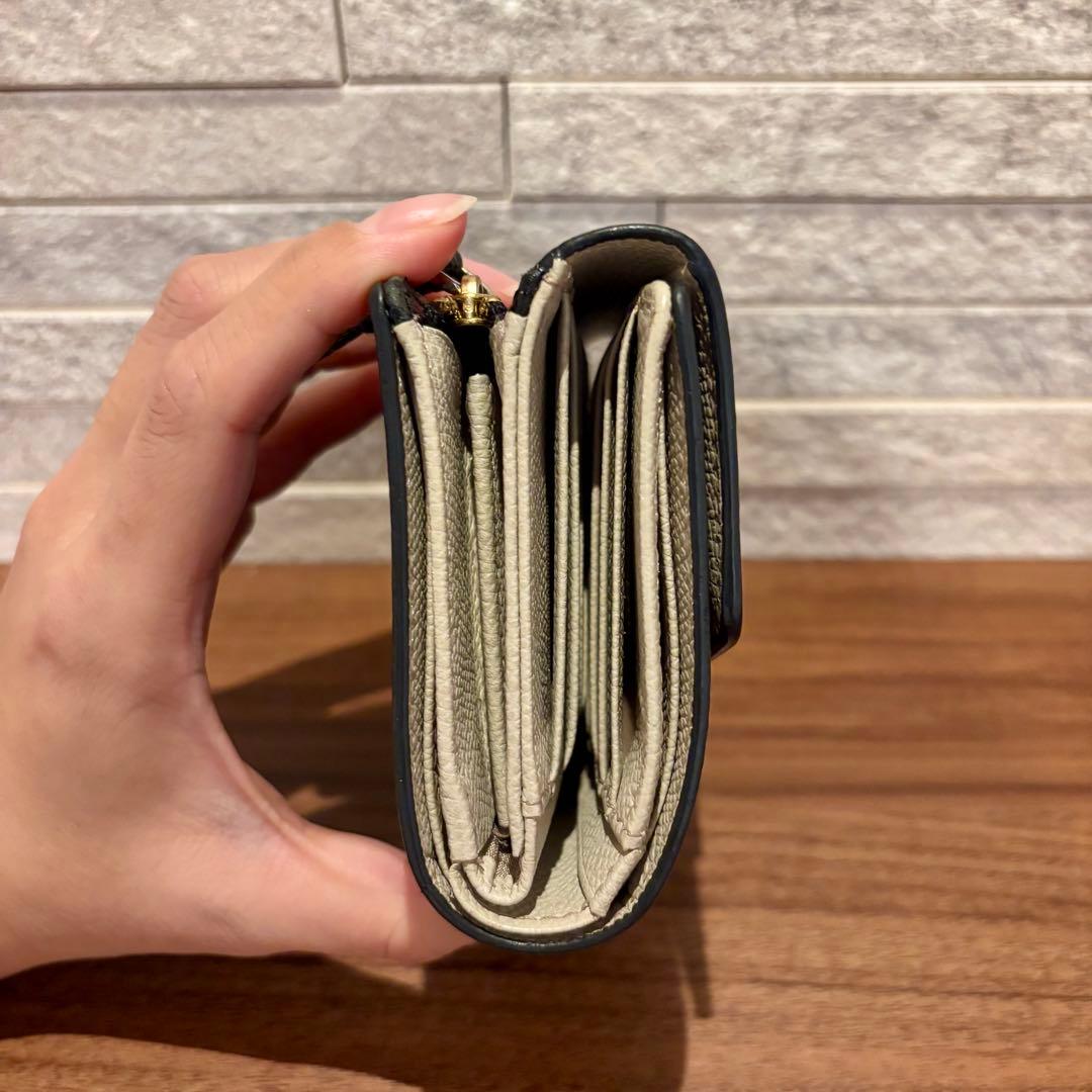 agnes b. アニエスベー 三つ折り財布 ブラック レザー ウォレット