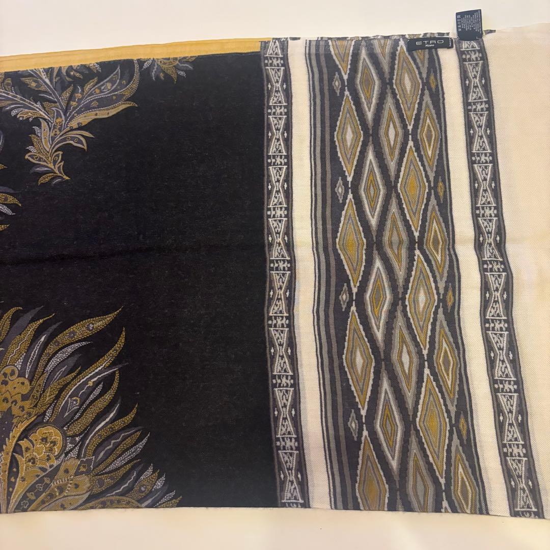 ETRO エトロ ペイズリー カシミヤ100% ストール ショール
