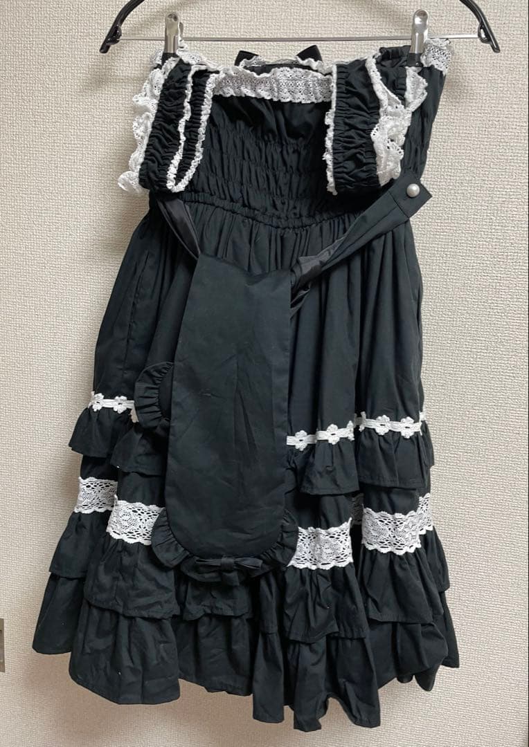 angelic pretty ぷくぷくハニーシャーリングジャンパースカート　クロ