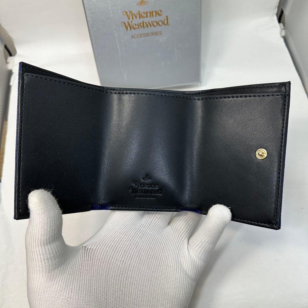 【新品・訳アリ】Vivienne Westwood 三つ折り財布 ブルー