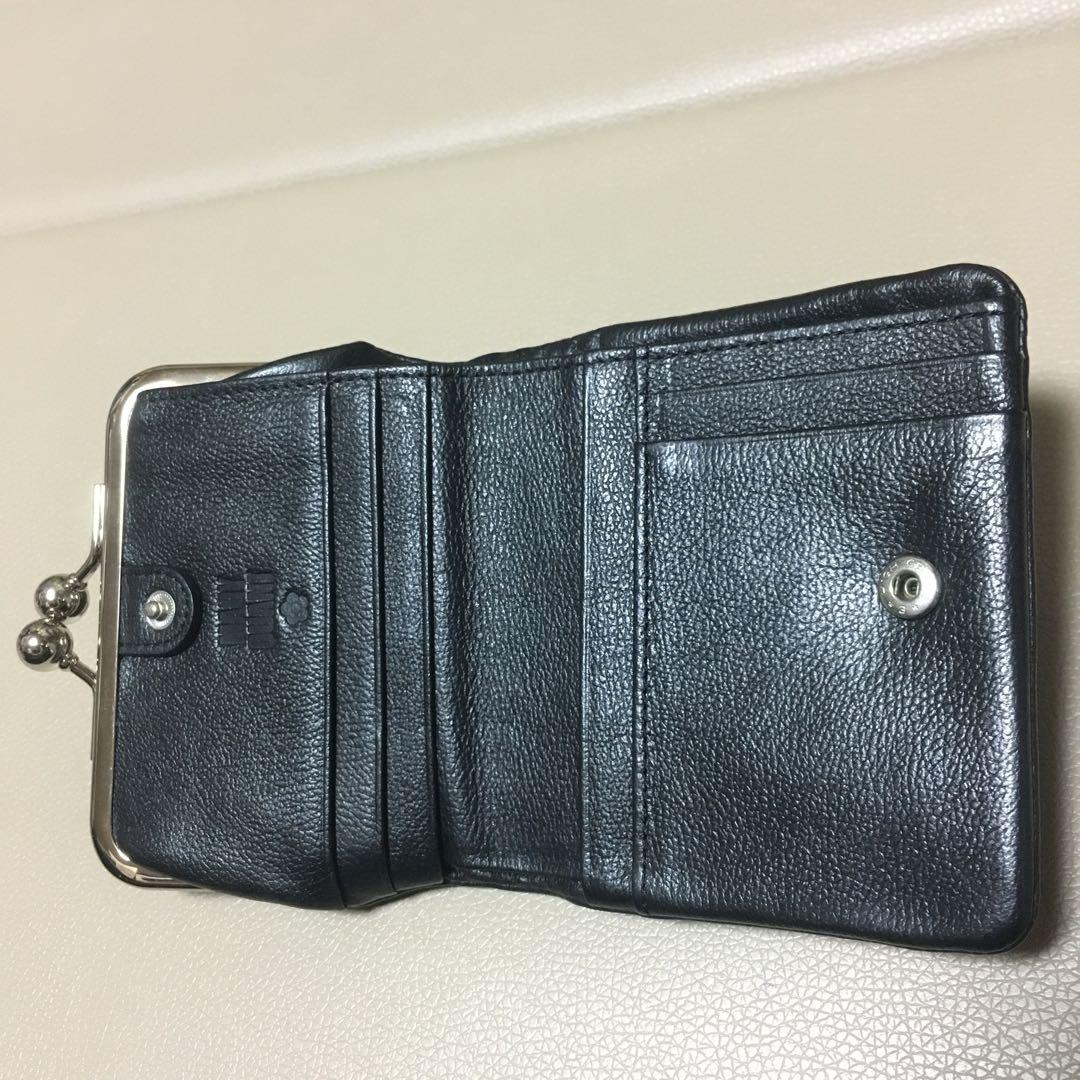マリークワント　がま口　二つ折り　財布 フレンチシームガマ口　ウォレット
