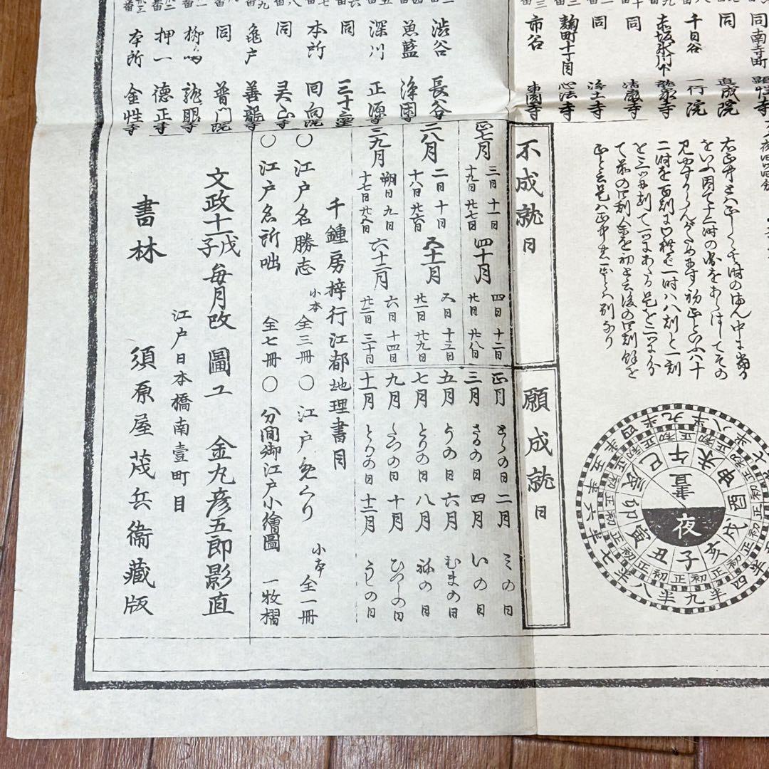 古地図 金丸彦五郎 須原屋茂兵衛蔵版 江戸大地図 2m×165cm 文政11年