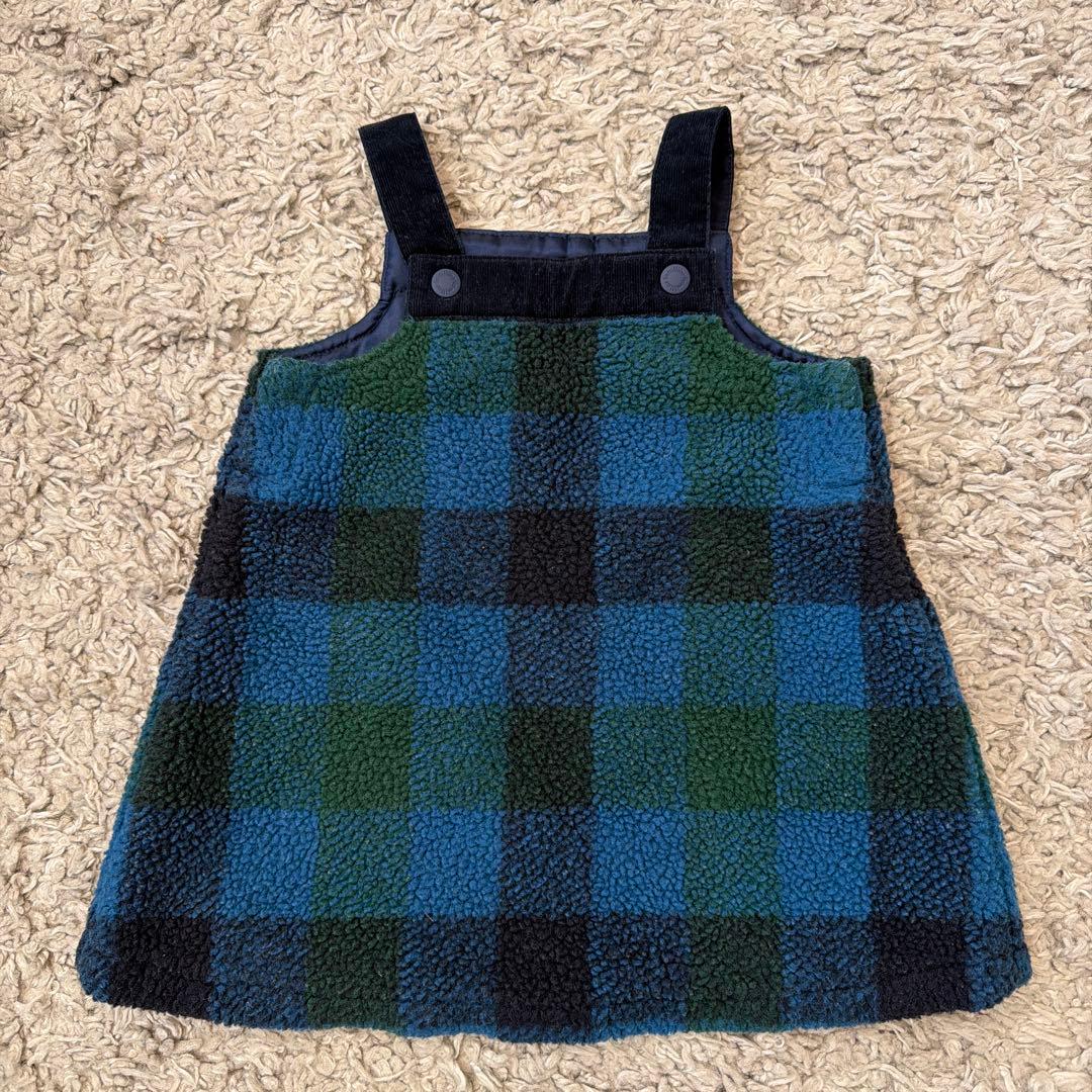 familiar 80cm チェックワンピースとセーターセット
