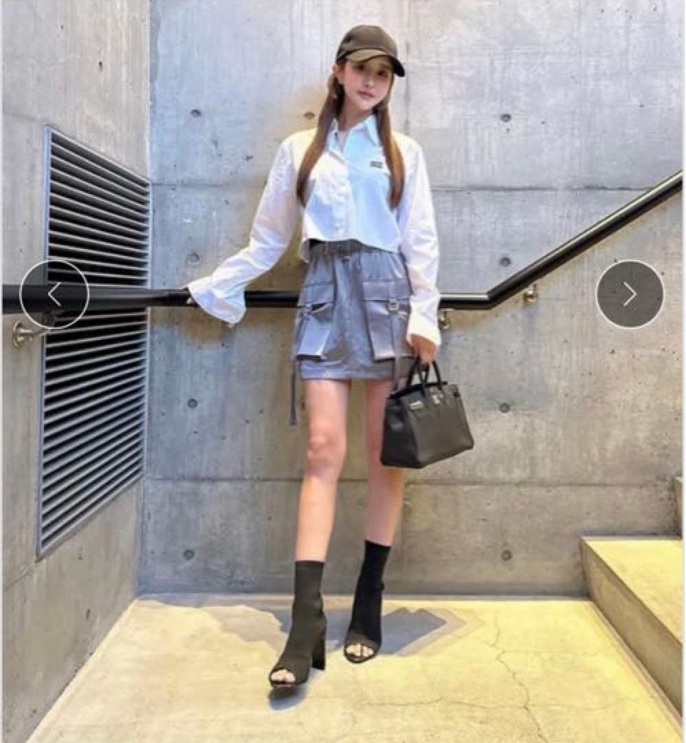 鈴木亜美さんプロデュース オープントゥニットブーツ