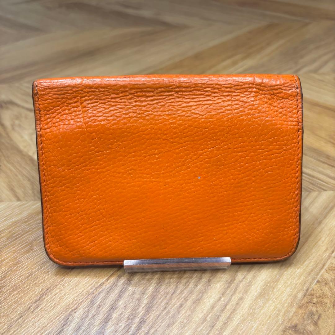 【並品】HERMES エルメス ドゴン コンパクトレザー 二つ折り財布 □J刻印