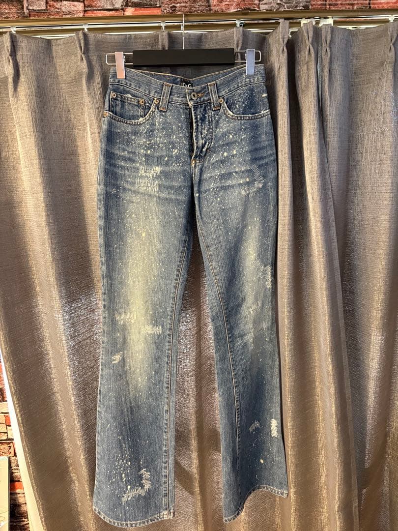 D&G ペイント加工 ストレートデニム