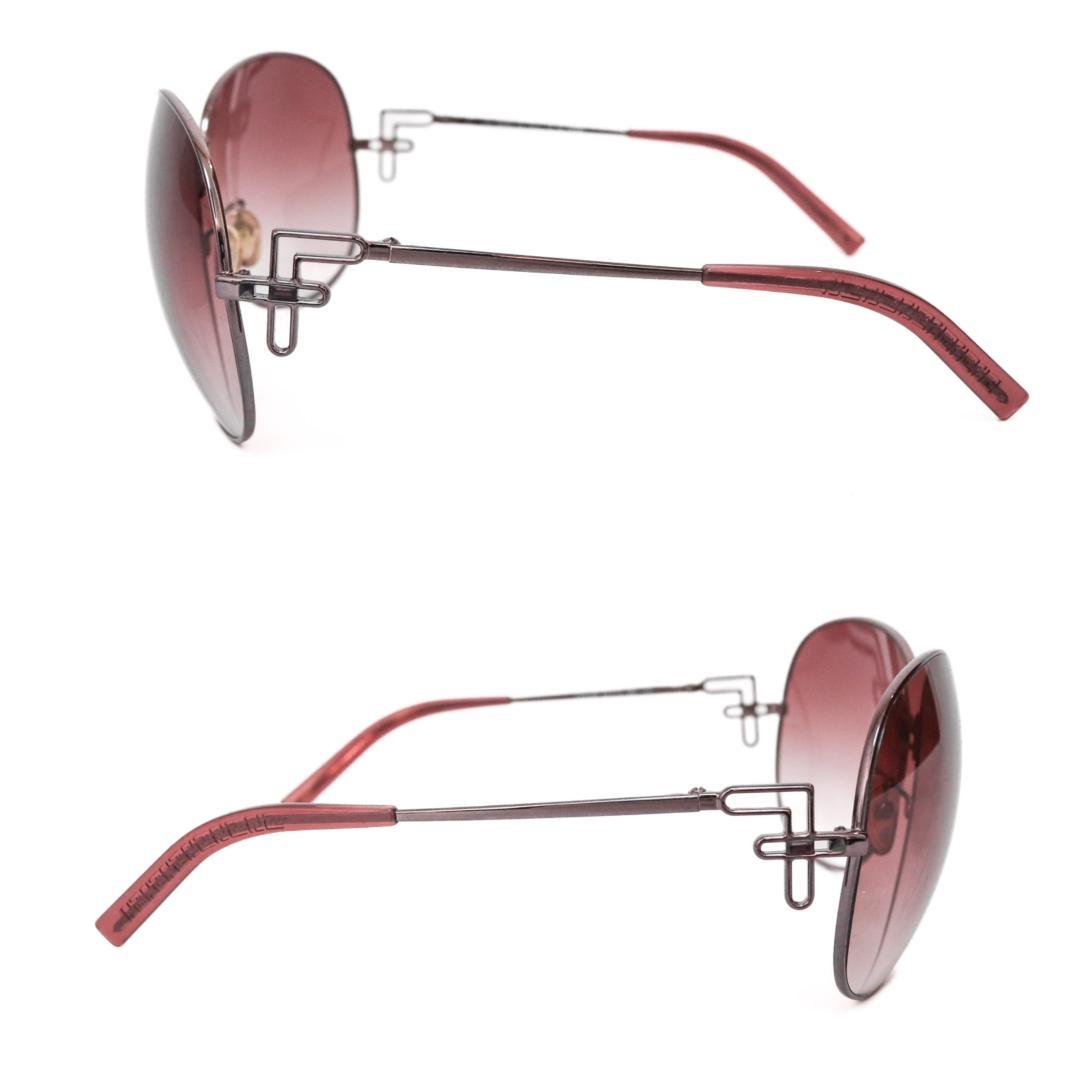 FENDI サングラス 64□15 サイドFロゴ ピンク 華やか 希少 201