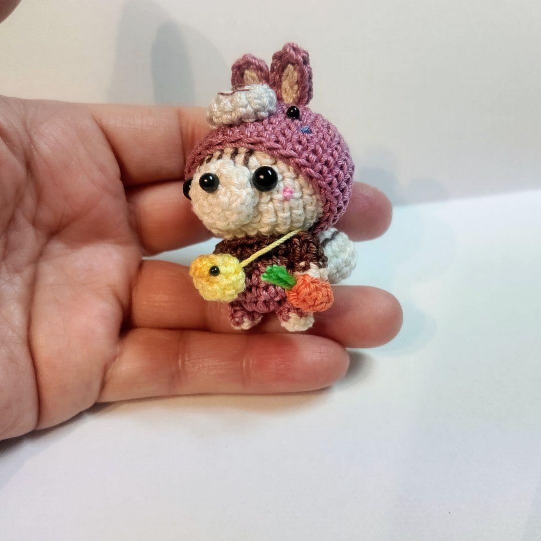 ダ*ん様 シマリスうさぎ ハンドメイド あみぐるみ