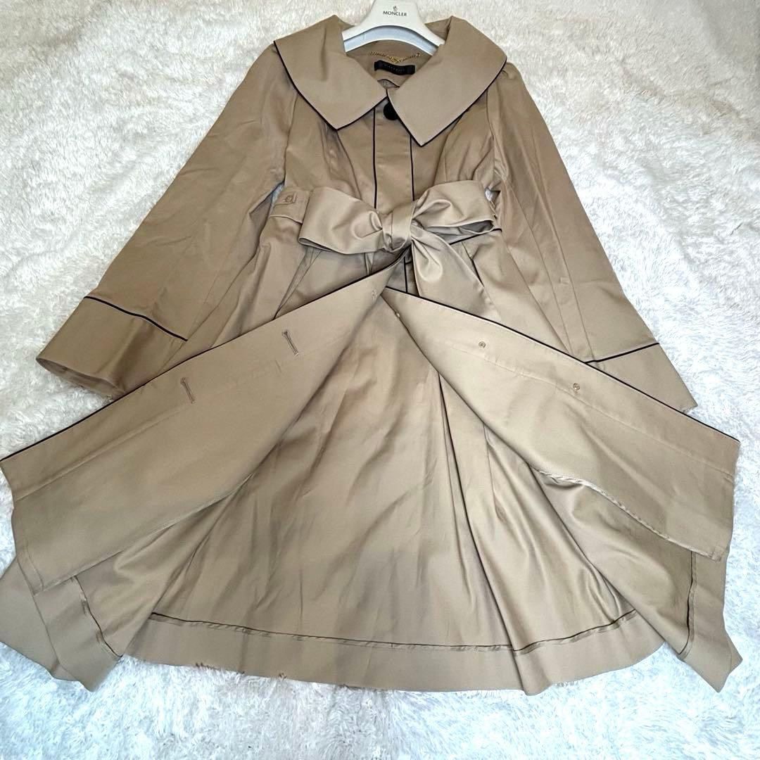 【美品】COTOO トレンチコート　スプリングコート リボンベルト38