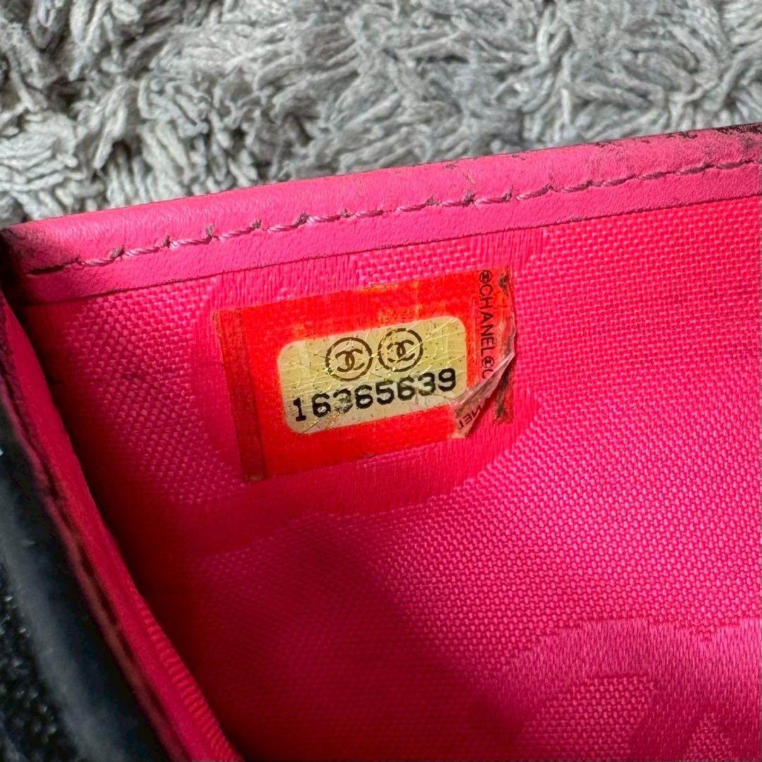 ※状態考慮※CHANEL シャネル 二つ折り財布 ココマーク レザー