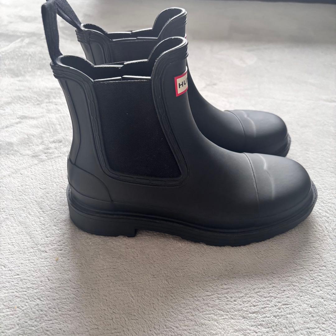 【美品✨】HUNTER ブラック ショートブーツ　チェルシーブーツ　UK3