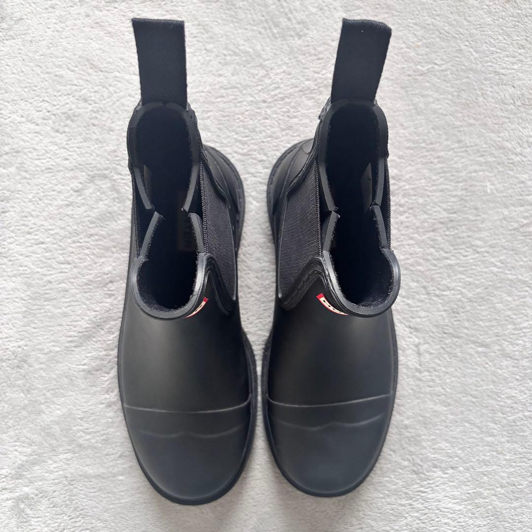 【美品✨】HUNTER ブラック ショートブーツ　チェルシーブーツ　UK3